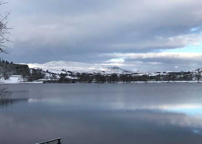 Llyn Tegid/Bala Lake in the snow