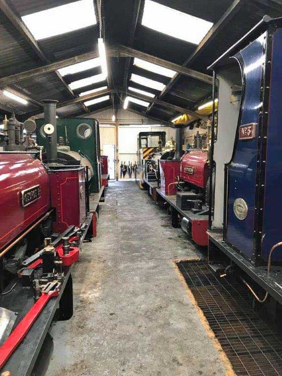 Clean and tidy locomotive shed