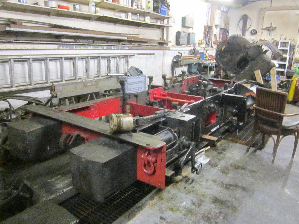 Holy War's frames, undergoing repair.