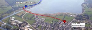 Map of Bala Lake Railway planned extension