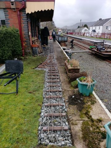 The first part of the passing loop under construction Feb 2026
